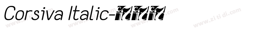 Corsiva Italic字体转换